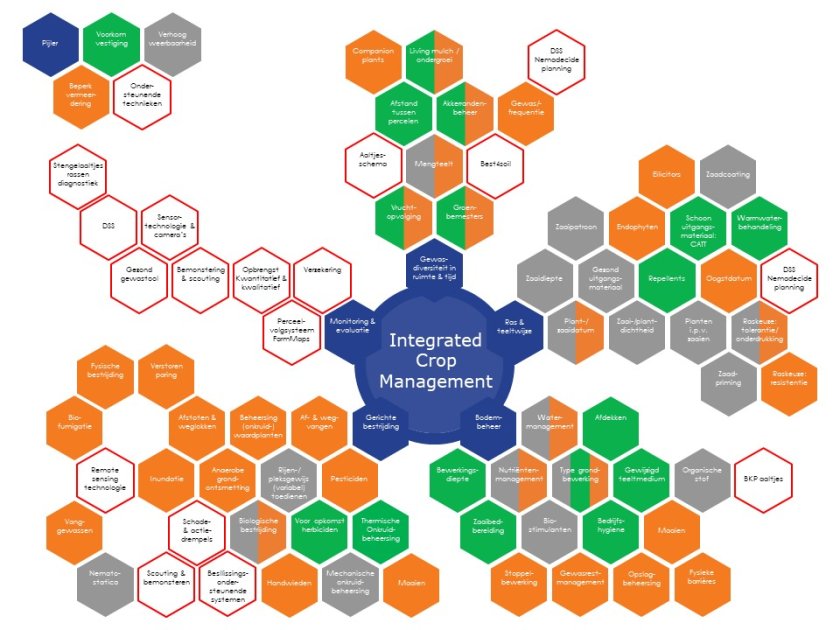 Framework ICM met de verschillende thema’s per pijler.